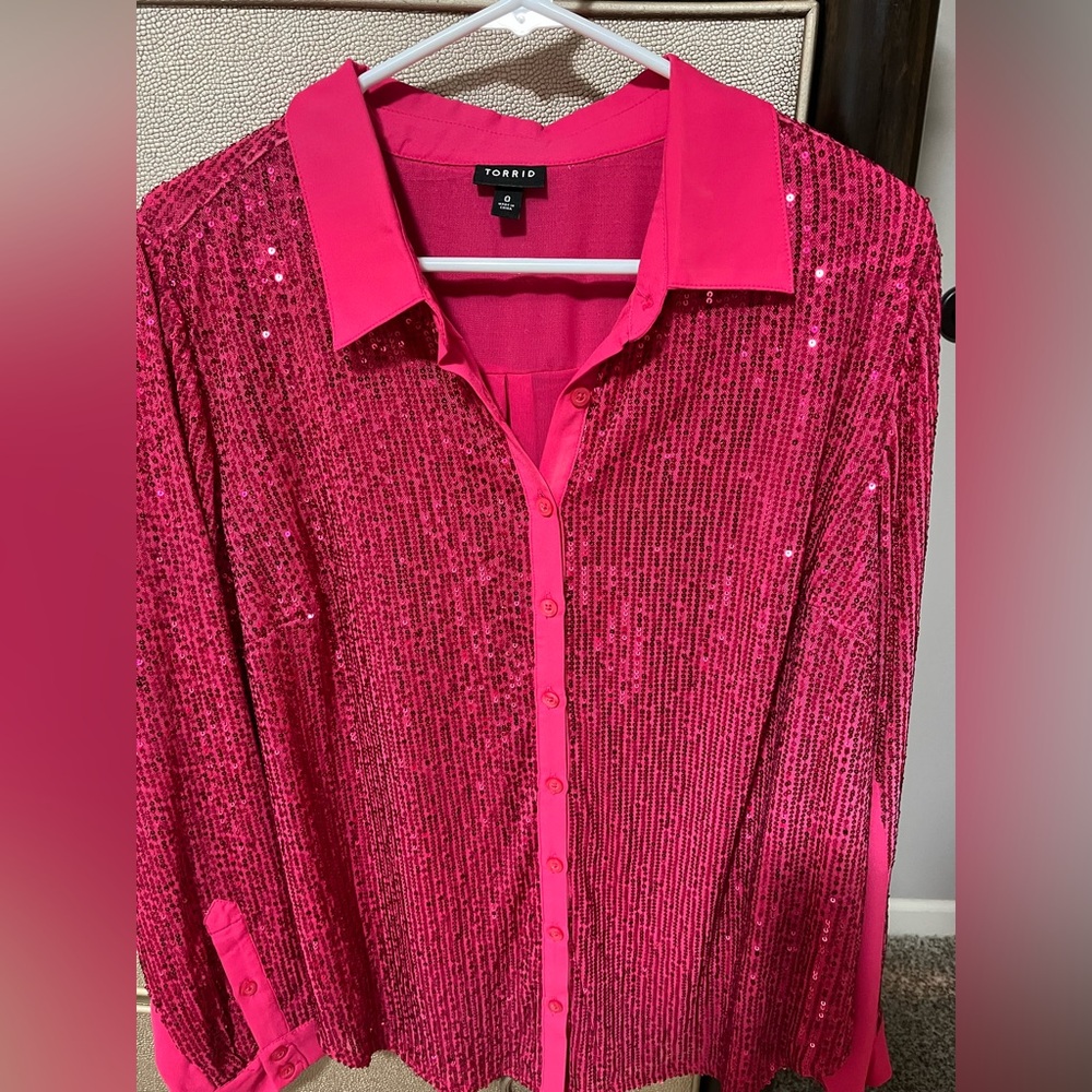 Torrid Pink Sequin Women's Top